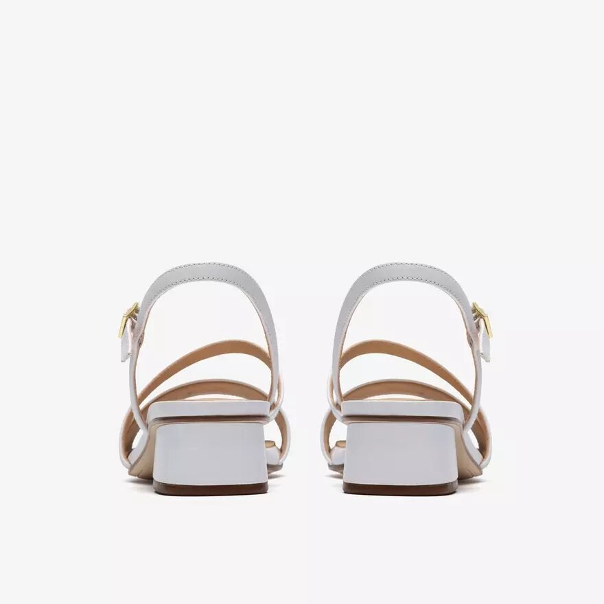 Womens Serina35 Strap White Leather Strappy Sandals Womens Serina35 Strap White Leather Strappy Sandals