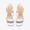 Womens Serina35 Strap White Leather Strappy Sandals Womens Serina35 Strap White Leather Strappy Sandals
