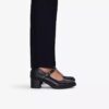 Womens Shaya Jane Black Leather Mary Janes