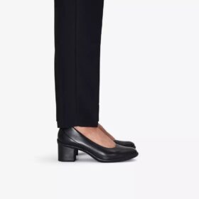 Womens Shaya Poppy Black Leather Pumps
