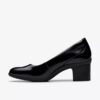 Womens Shaya Poppy Black Patent Pumps
