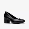 Womens Shaya Poppy Black Patent Pumps