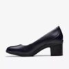 Womens Shaya Poppy Navy Leather Pumps