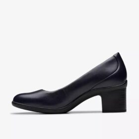 Womens Shaya Poppy Navy Leather Pumps