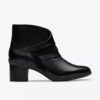 Womens Shaya Sky Black Leather Ankle Boots Womens Shaya Sky Black Leather Ankle Boots