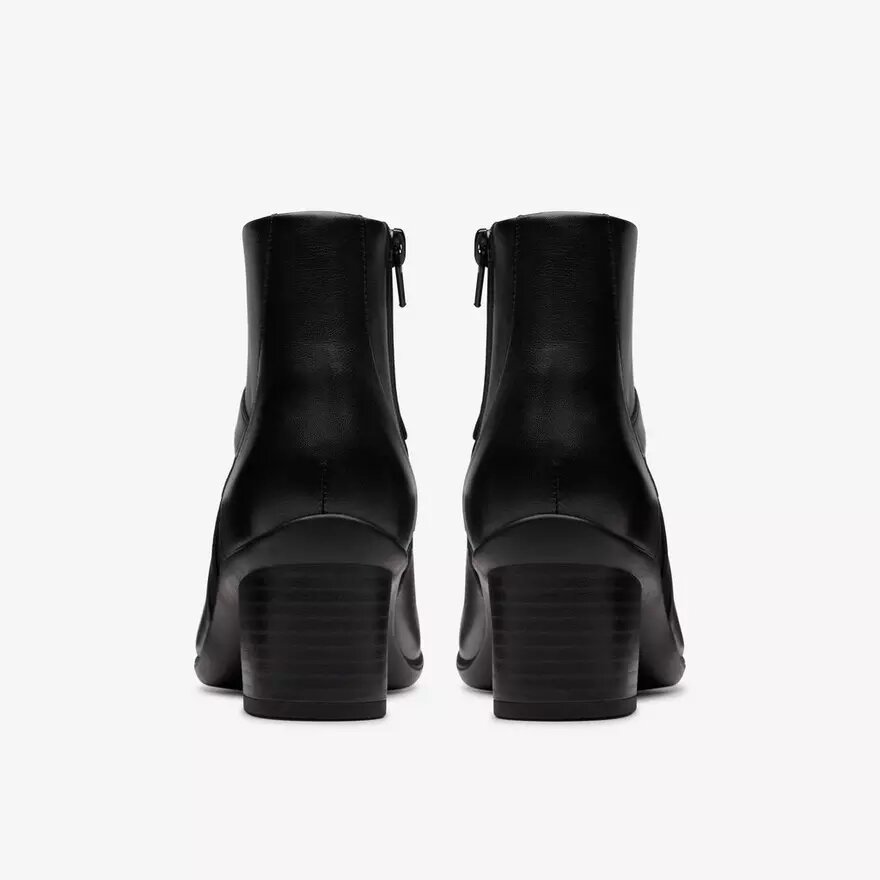 Womens Shaya Sky Black Leather Ankle Boots Womens Shaya Sky Black Leather Ankle Boots