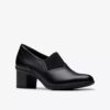 Womens Shaya Tess Black Leather Troer Shoes