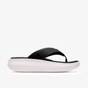 Womens Solevana Post Black Flip Flop