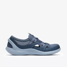 Womens Solevana Step Blue Grey Slip-Ons Womens Solevana Step Blue Grey Slip-Ons