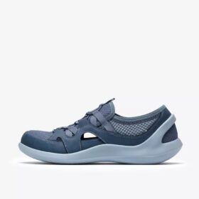 Womens Solevana Step Blue Grey Slip-Ons Womens Solevana Step Blue Grey Slip-Ons
