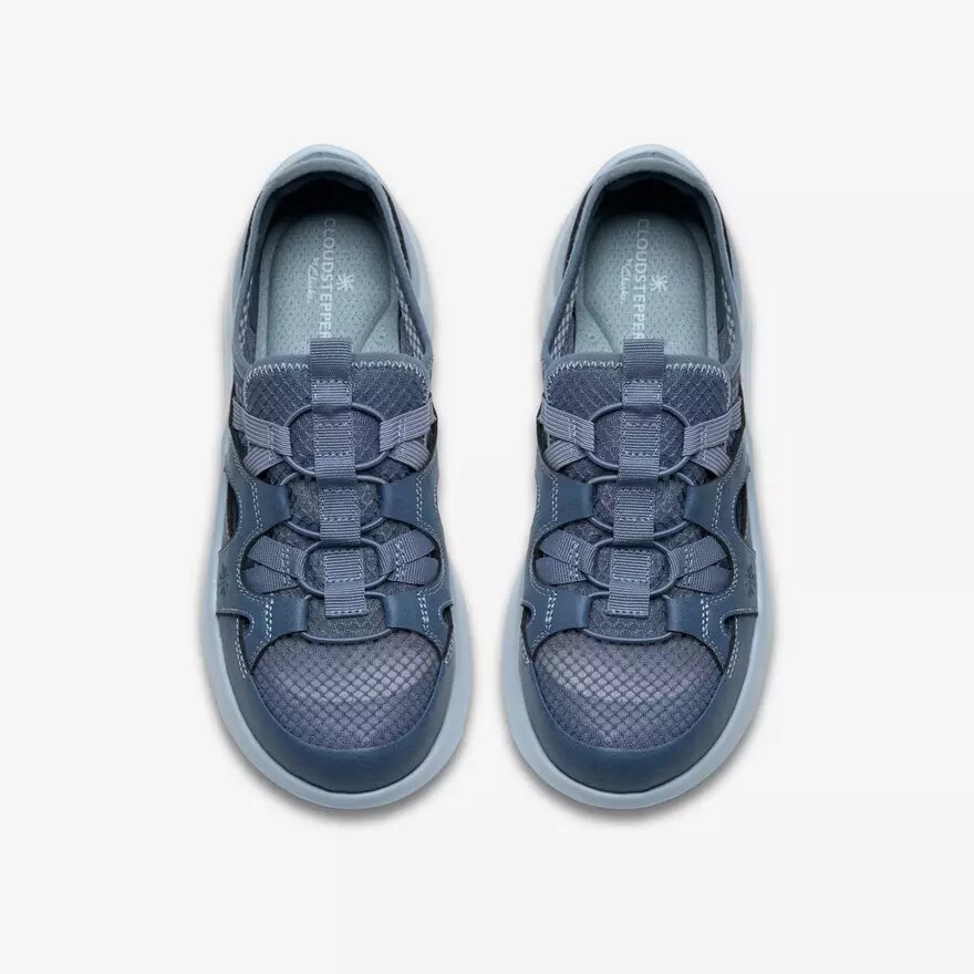 Womens Solevana Step Blue Grey Slip-Ons Womens Solevana Step Blue Grey Slip-Ons