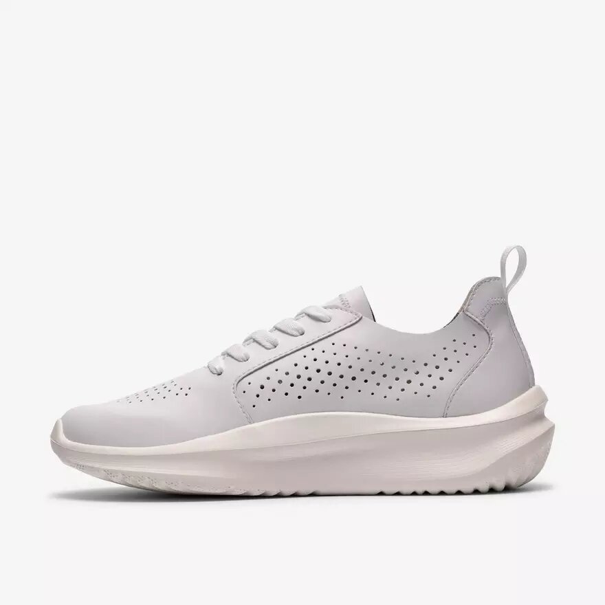 Womens Solevana Style White Leather Sneakers Womens Solevana Style White Leather Sneakers