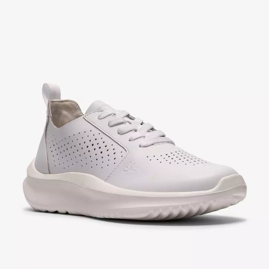 Womens Solevana Style White Leather Sneakers Womens Solevana Style White Leather Sneakers