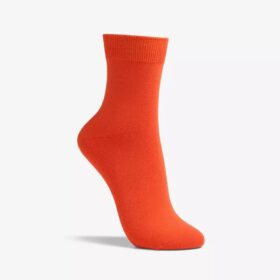 Womens Solid Dress Crew Orange Socks Womens Solid Dress Crew Orange Socks