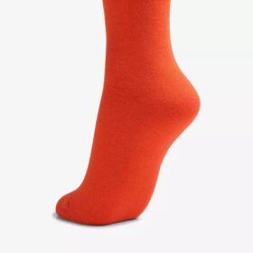 Womens Solid Dress Crew Orange Socks Womens Solid Dress Crew Orange Socks