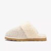 Womens Stockinette Khaki Slippers