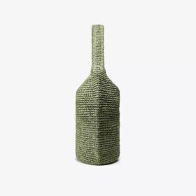 Womens Talia Straw Green Tote Bag