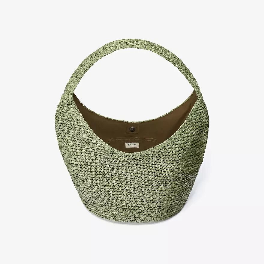 Womens Talia Straw Green Tote Bag Womens Talia Straw Green Tote Bag