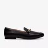 Womens Tamna Iris Black Leather Loafer Womens Tamna Iris Black Leather Loafer