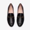 Womens Tamna Iris Black Leather Loafer Womens Tamna Iris Black Leather Loafer