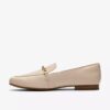 Womens Tamna Iris White Leather Loafer Womens Tamna Iris White Leather Loafer