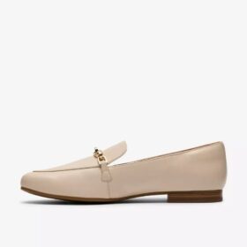 Womens Tamna Iris White Leather Loafer
