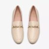 Womens Tamna Iris White Leather Loafer Womens Tamna Iris White Leather Loafer