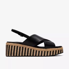 Womens Tessiah Cross2 Black Interest Wedges