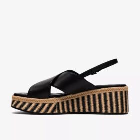 Womens Tessiah Cross2 Black Interest Wedges