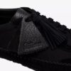 Womens Tor Low Black Suede Lace up Shoes