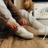 Womens Tor Low off White Suede Lace up Shoes
