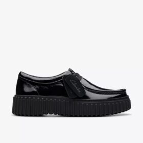 Womens Torhill Bee Black Patent Wallabee