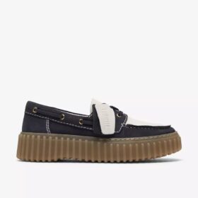 Womens Torhill Boat Navy Combination Boat Shoes