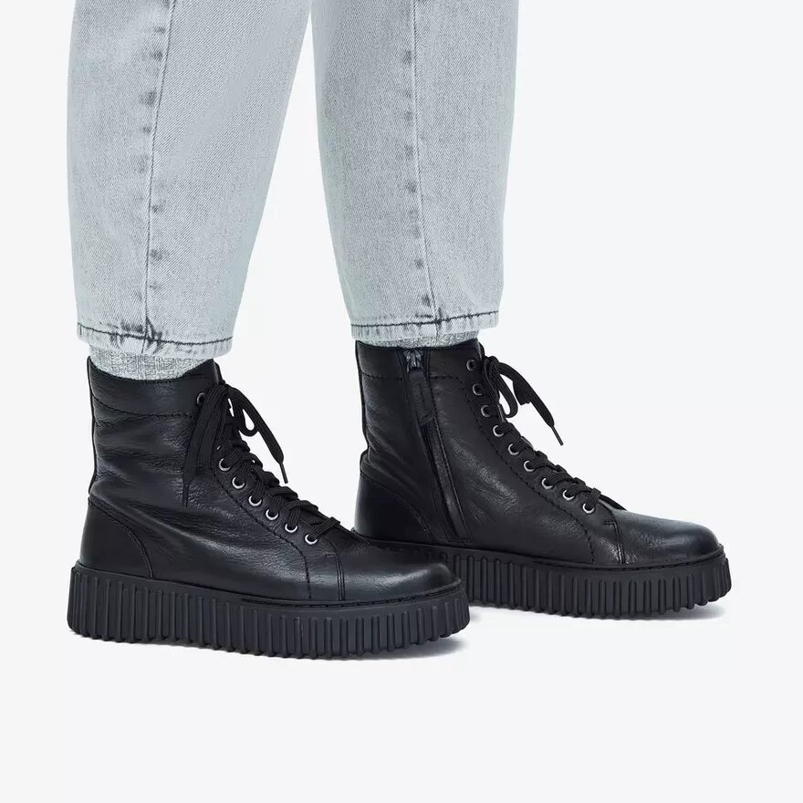 Womens Torhill Rise Black Leather Ankle Boots Us Womens Torhill Rise Black Leather Ankle Boots Us