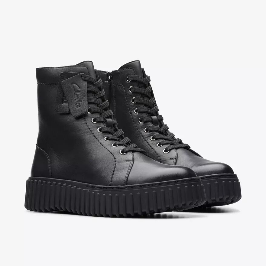 Womens Torhill Rise Black Leather Ankle Boots Us Womens Torhill Rise Black Leather Ankle Boots Us