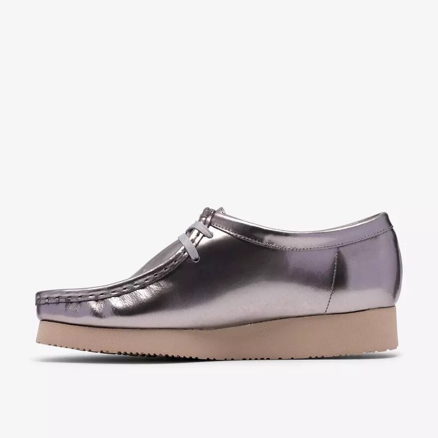Womens Wallabee 2604 Silver Patent Wallabees Womens Wallabee 2604 Silver Patent Wallabees