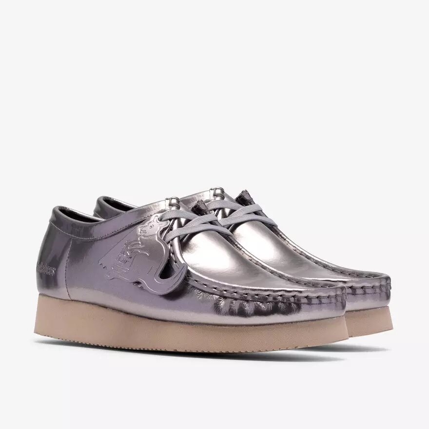 Womens Wallabee 2604 Silver Patent Wallabees Womens Wallabee 2604 Silver Patent Wallabees