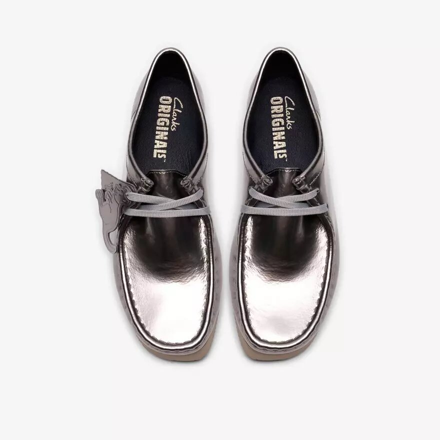 Womens Wallabee 2604 Silver Patent Wallabees Womens Wallabee 2604 Silver Patent Wallabees