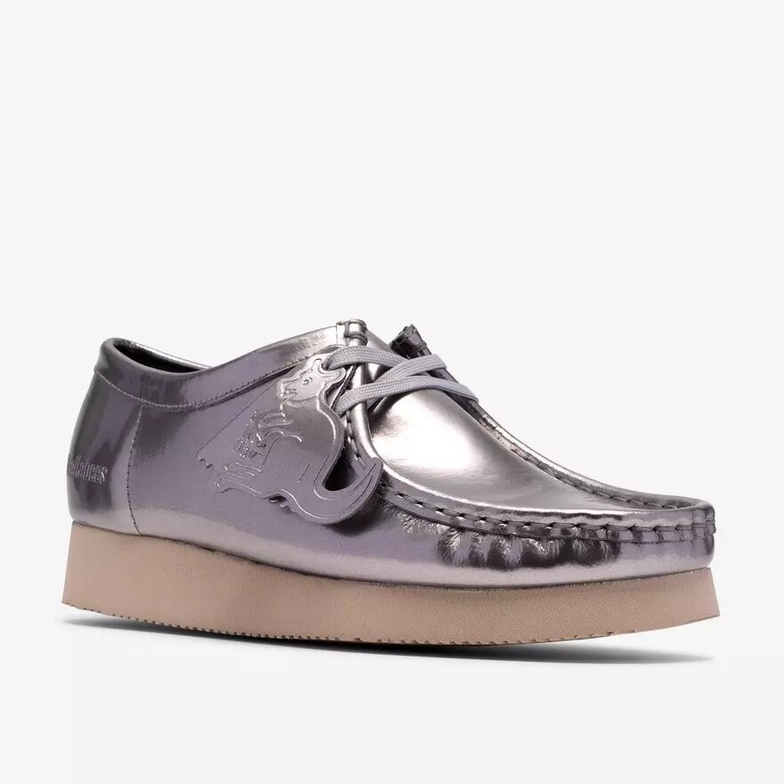 Womens Wallabee 2604 Silver Patent Wallabees Womens Wallabee 2604 Silver Patent Wallabees