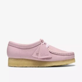 Womens Wallabee Baby Pink Leather Wallabees