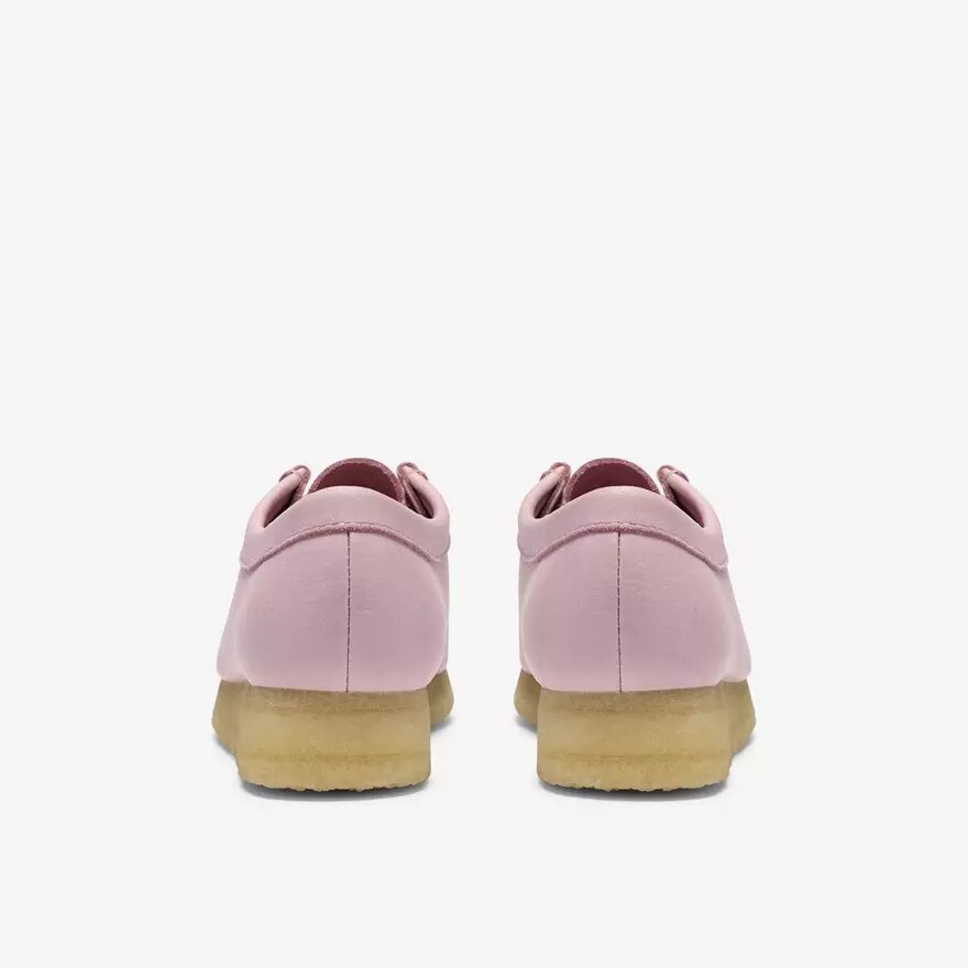 Womens Wallabee Baby Pink Leather Wallabees Womens Wallabee Baby Pink Leather Wallabees