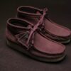 Womens Wallabee Boot. Rose Brown Suede