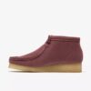 Womens Wallabee Boot. Rose Brown Suede