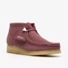 Womens Wallabee Boot. Rose Brown Suede