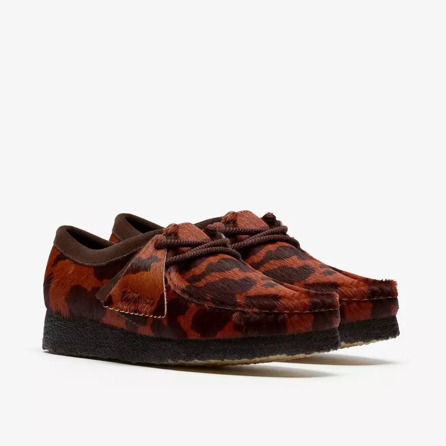 Womens Wallabee. Brown Cow Print Wallabees Womens Wallabee. Brown Cow Print Wallabees