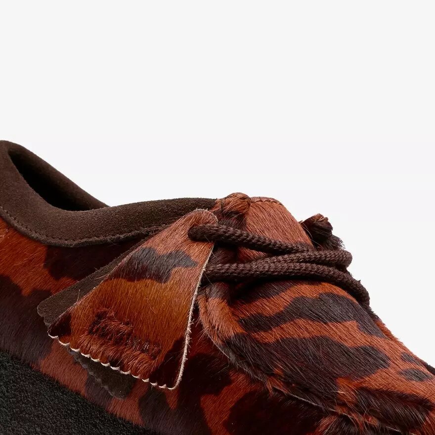 Womens Wallabee. Brown Cow Print Wallabees Womens Wallabee. Brown Cow Print Wallabees