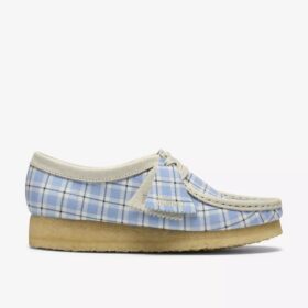 Womens Wallabee Gingham Blue Check