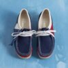 Womens Wallabee Navy Stripe Wallabees