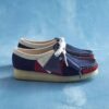 Womens Wallabee Navy Stripe Wallabees