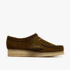 Womens Wallabee Olive Suede Wallabees